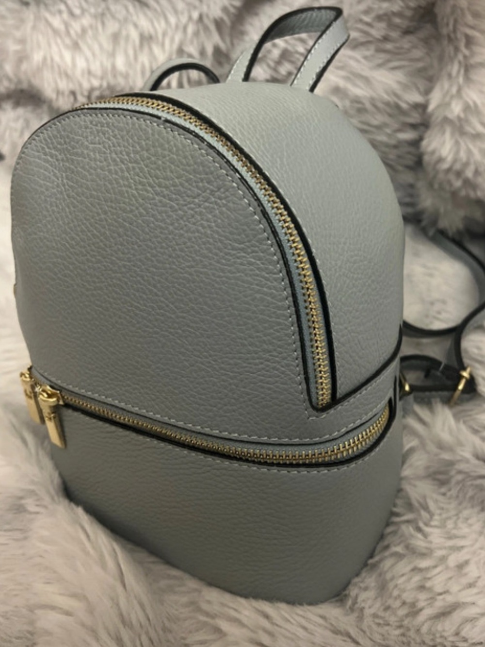 Mini Italian Women's Backpack - Light Gray